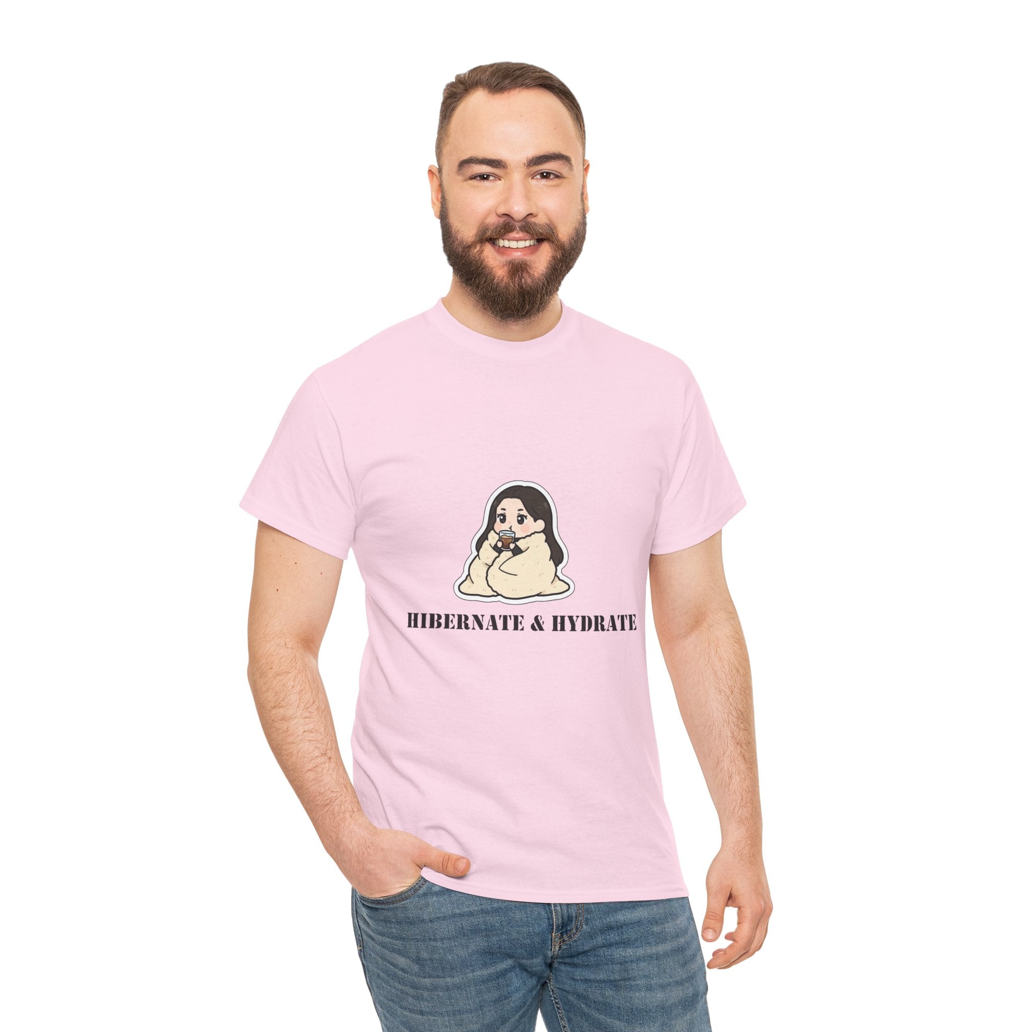 Hibernate & Hydrate Tee — Cozy Sloth Graphic T-Shirt