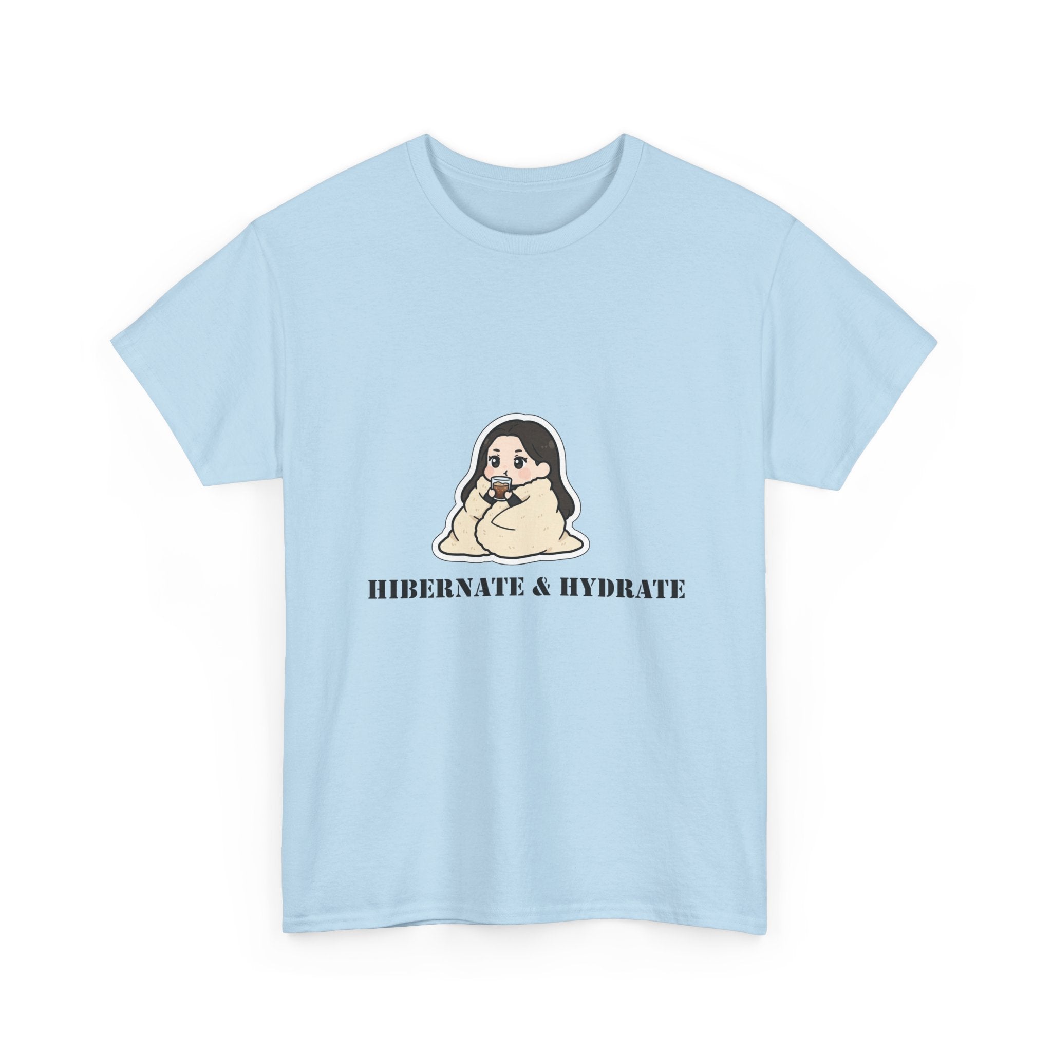 Hibernate & Hydrate Tee — Cozy Sloth Graphic T-Shirt