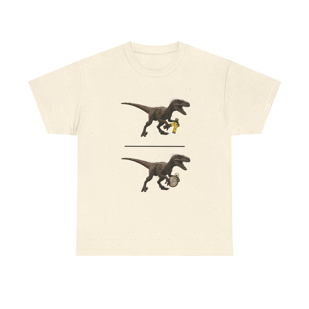 Distanceraptor over Timeraptor equals Velociraptor T-Shirt | Dinosaur Illustration Tee