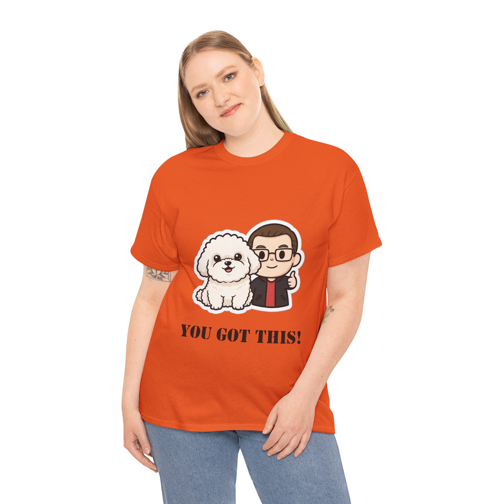 You Got This! Cute Dog & Person Motivational T‑Shirt