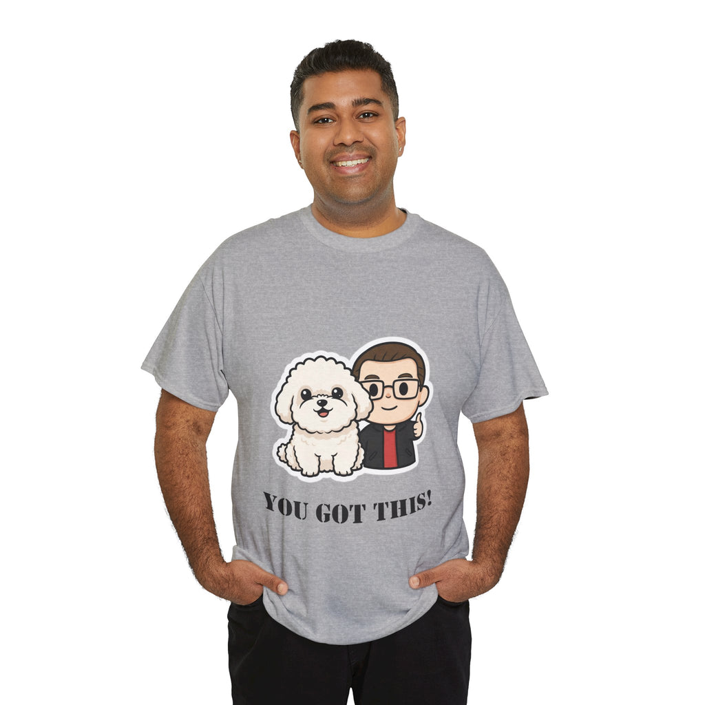 You Got This! Cute Dog & Person Motivational T‑Shirt