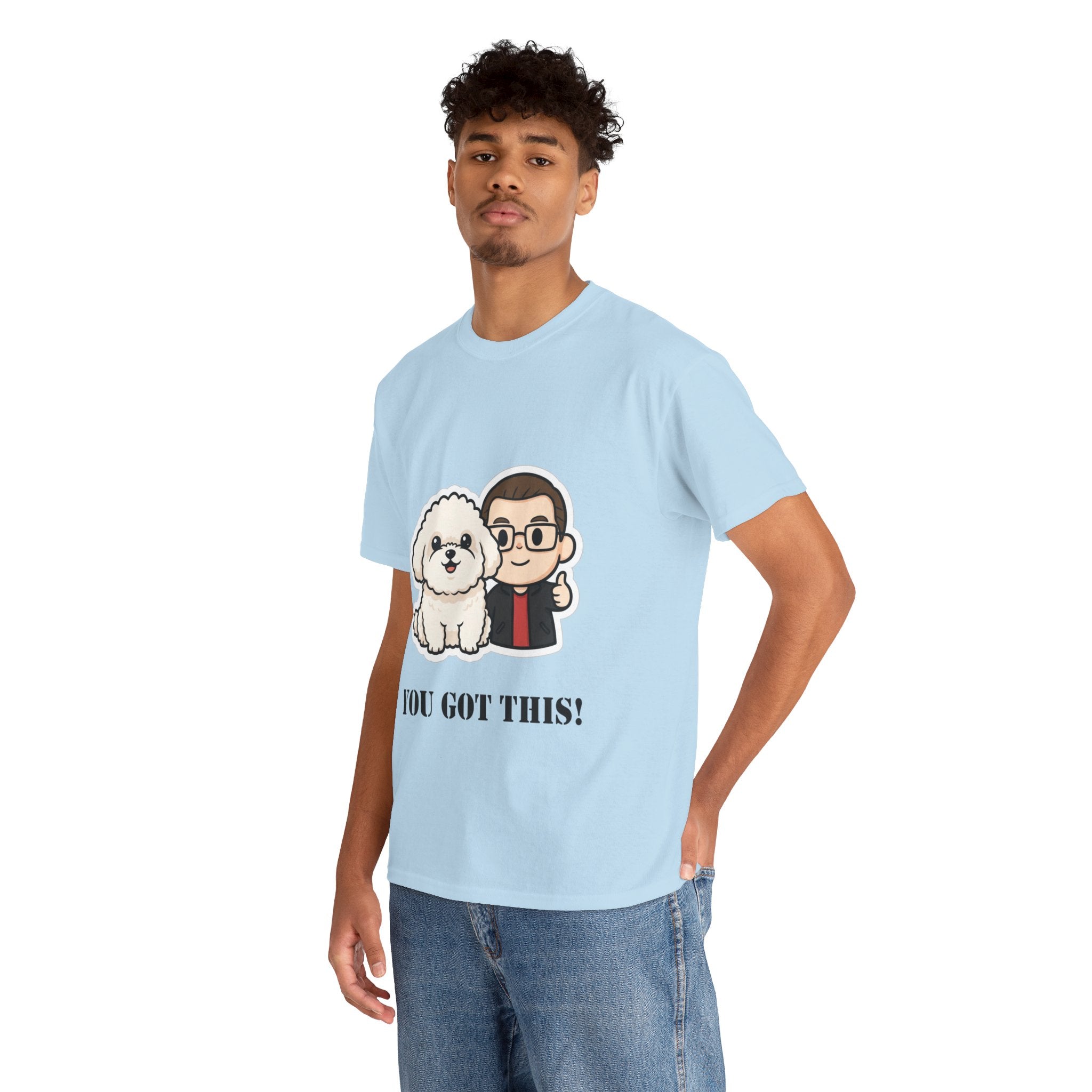 You Got This! Cute Dog & Person Motivational T‑Shirt
