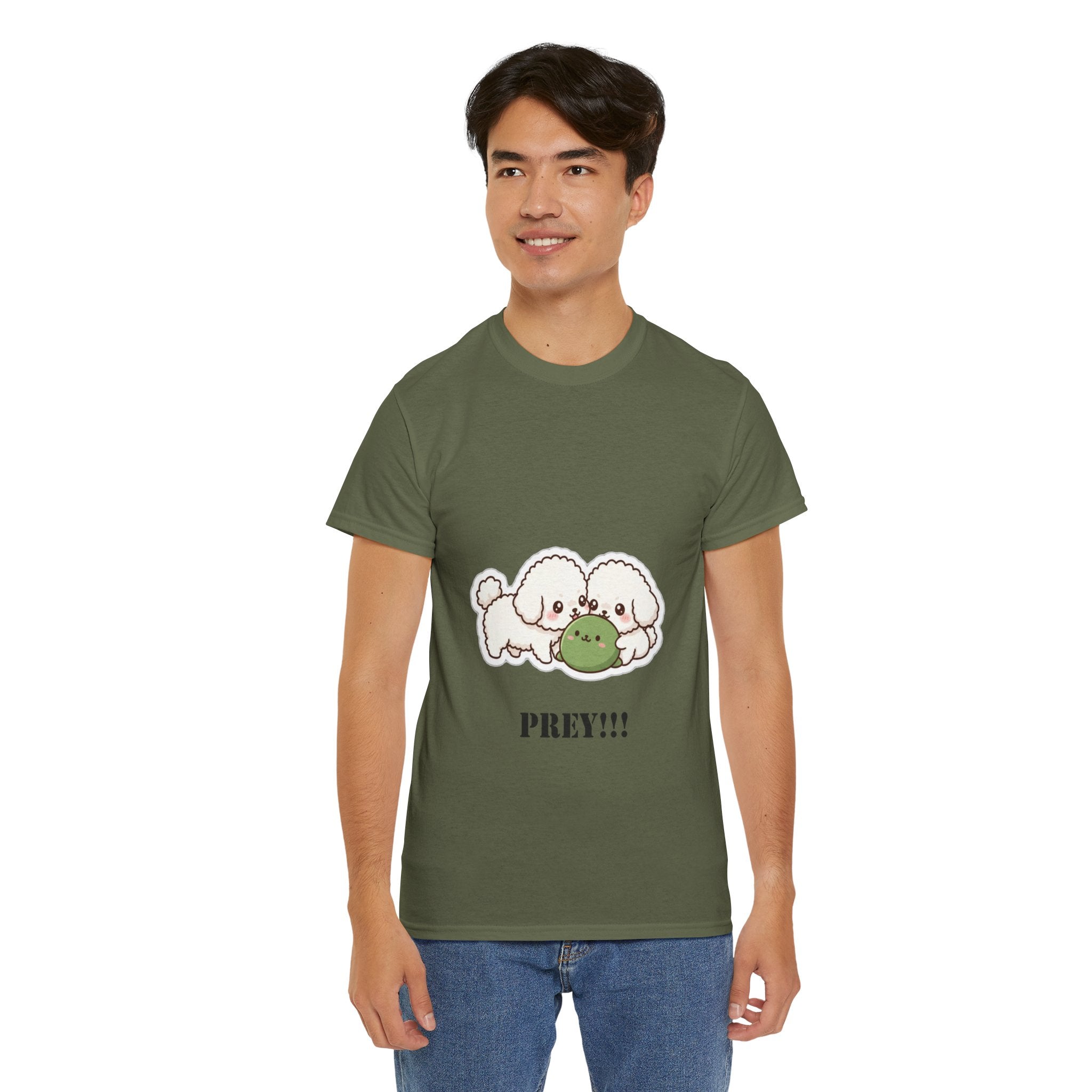Cute Dogs Playing With Frog "PREY!!!" Tee
