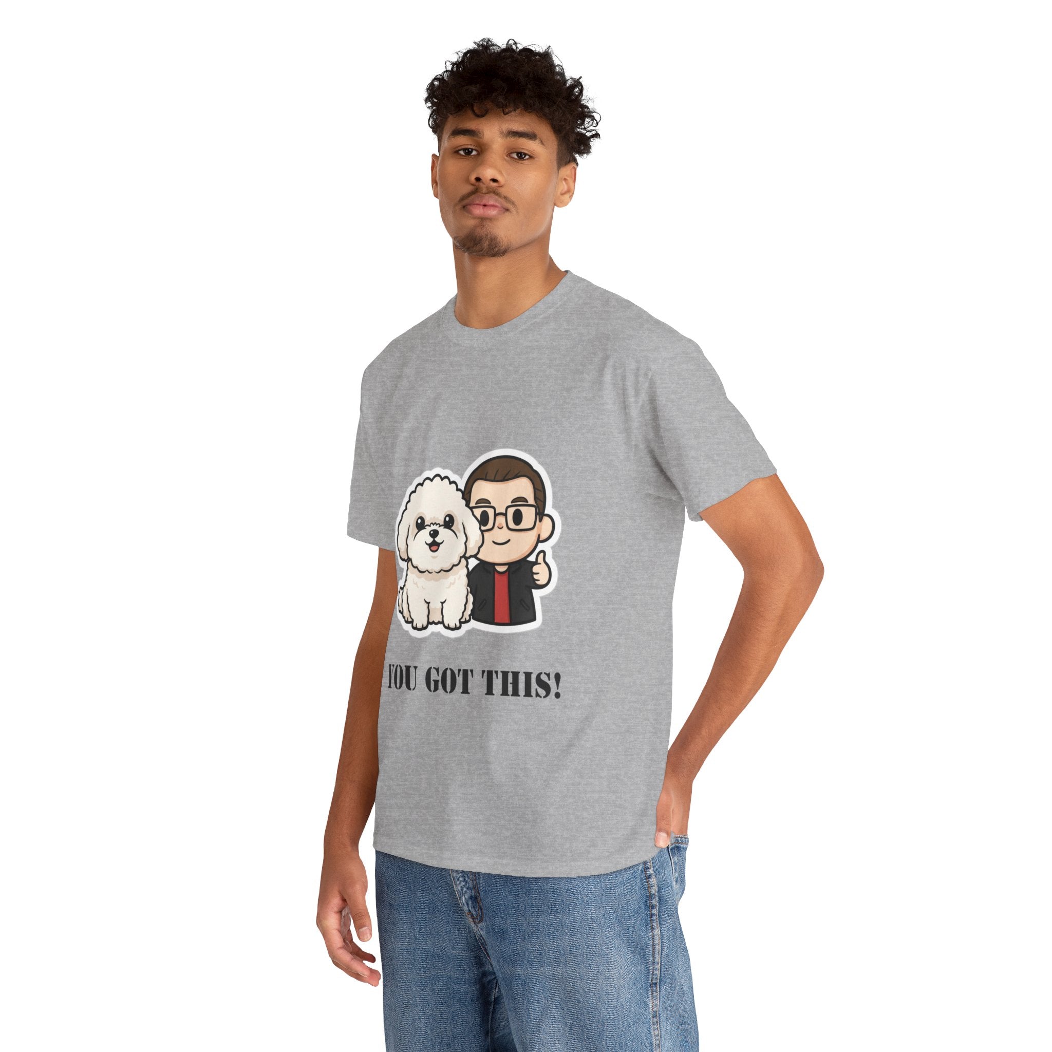 You Got This! Cute Dog & Person Motivational T‑Shirt
