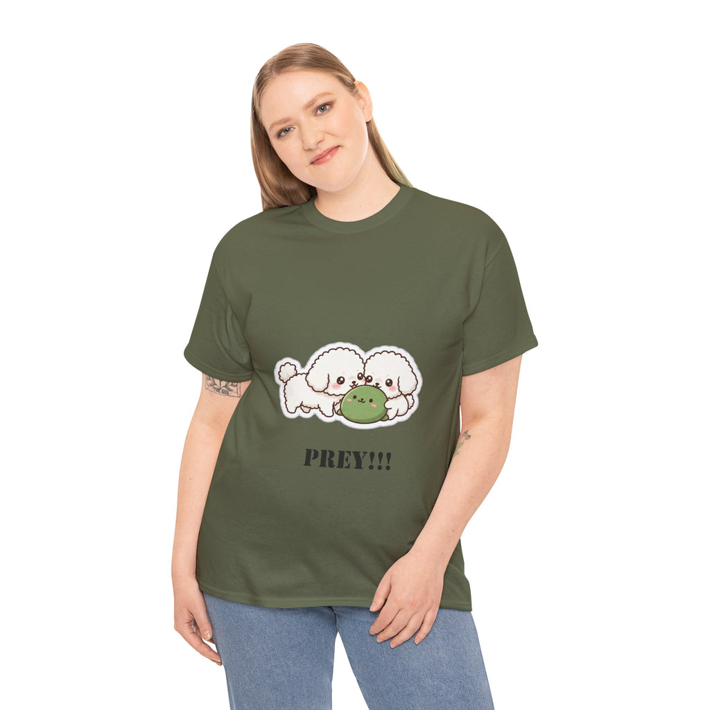 Cute Dogs Playing With Frog "PREY!!!" Tee