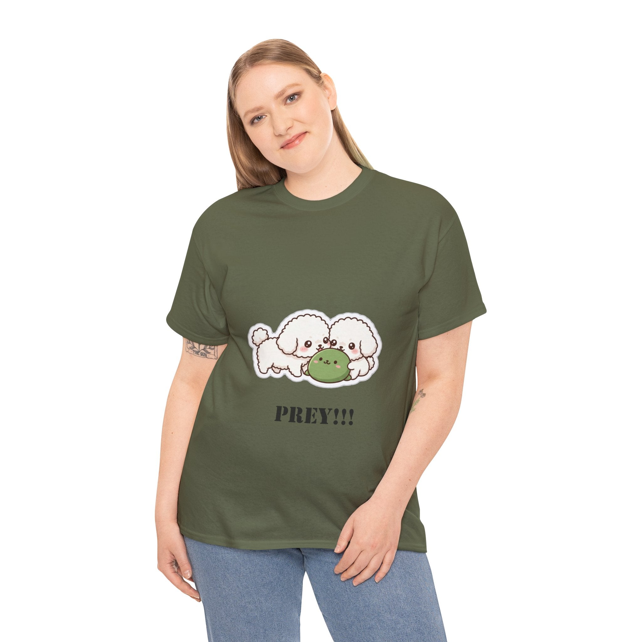 Cute Dogs Playing With Frog "PREY!!!" Tee