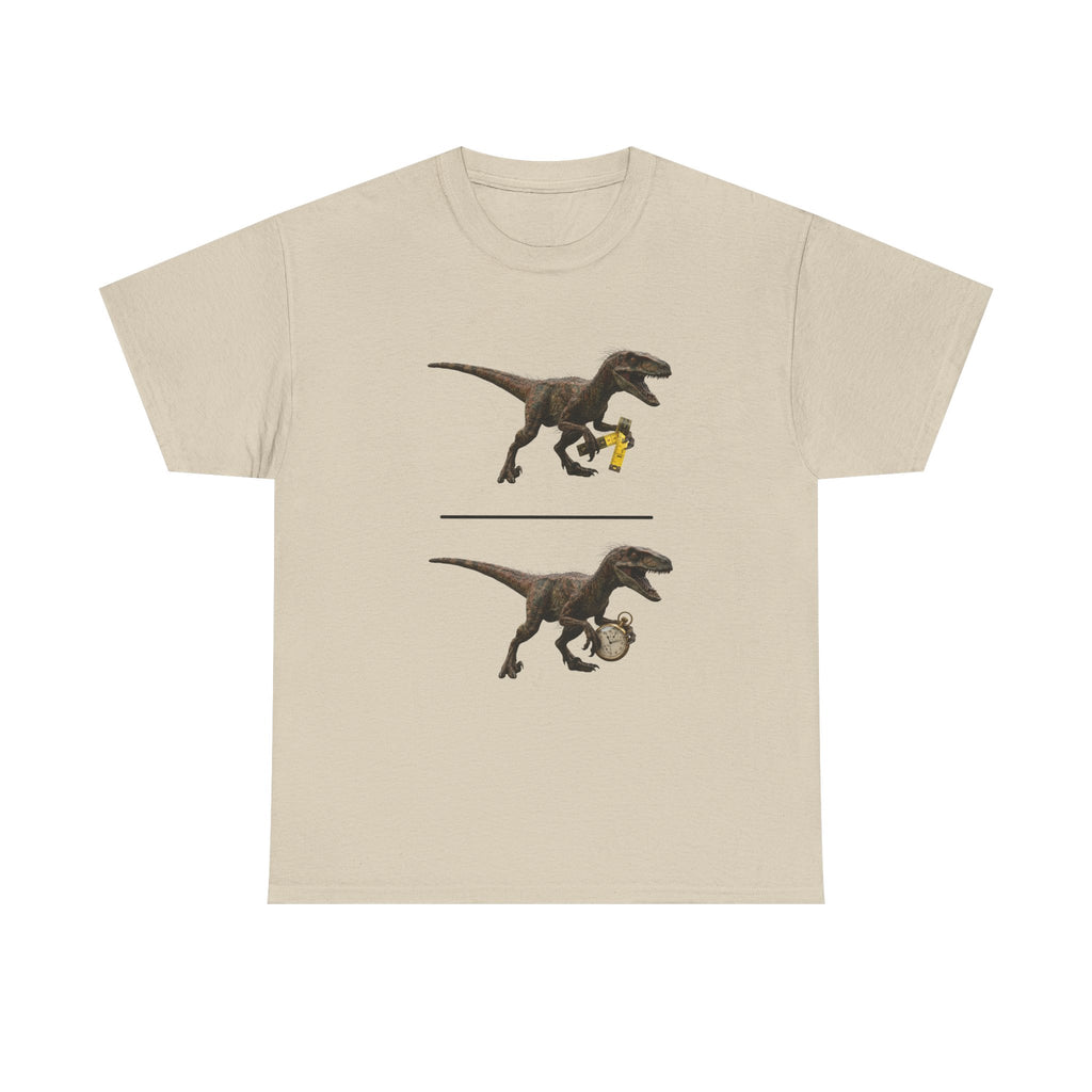 Distanceraptor over Timeraptor equals Velociraptor T-Shirt | Dinosaur Illustration Tee