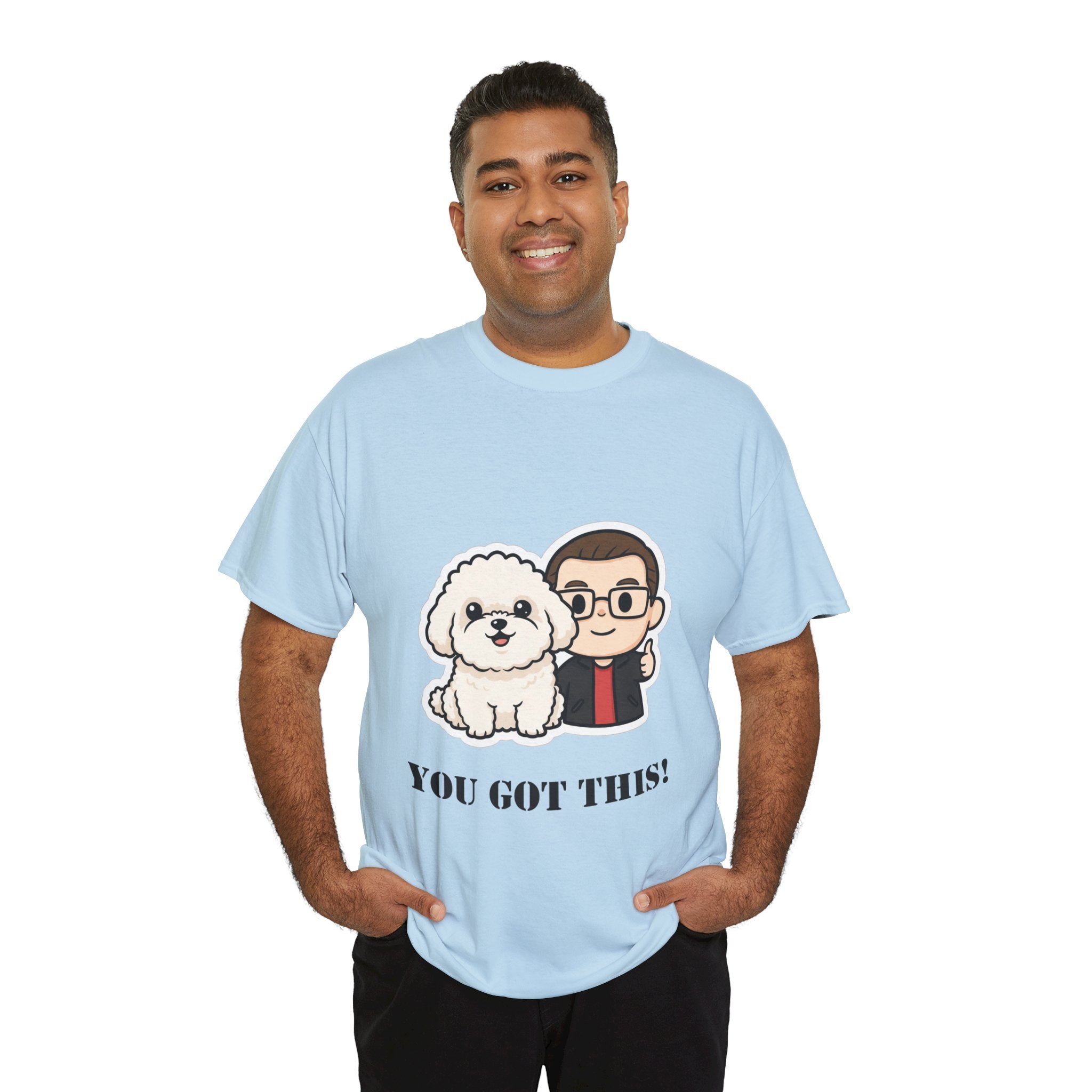 You Got This! Cute Dog & Person Motivational T‑Shirt