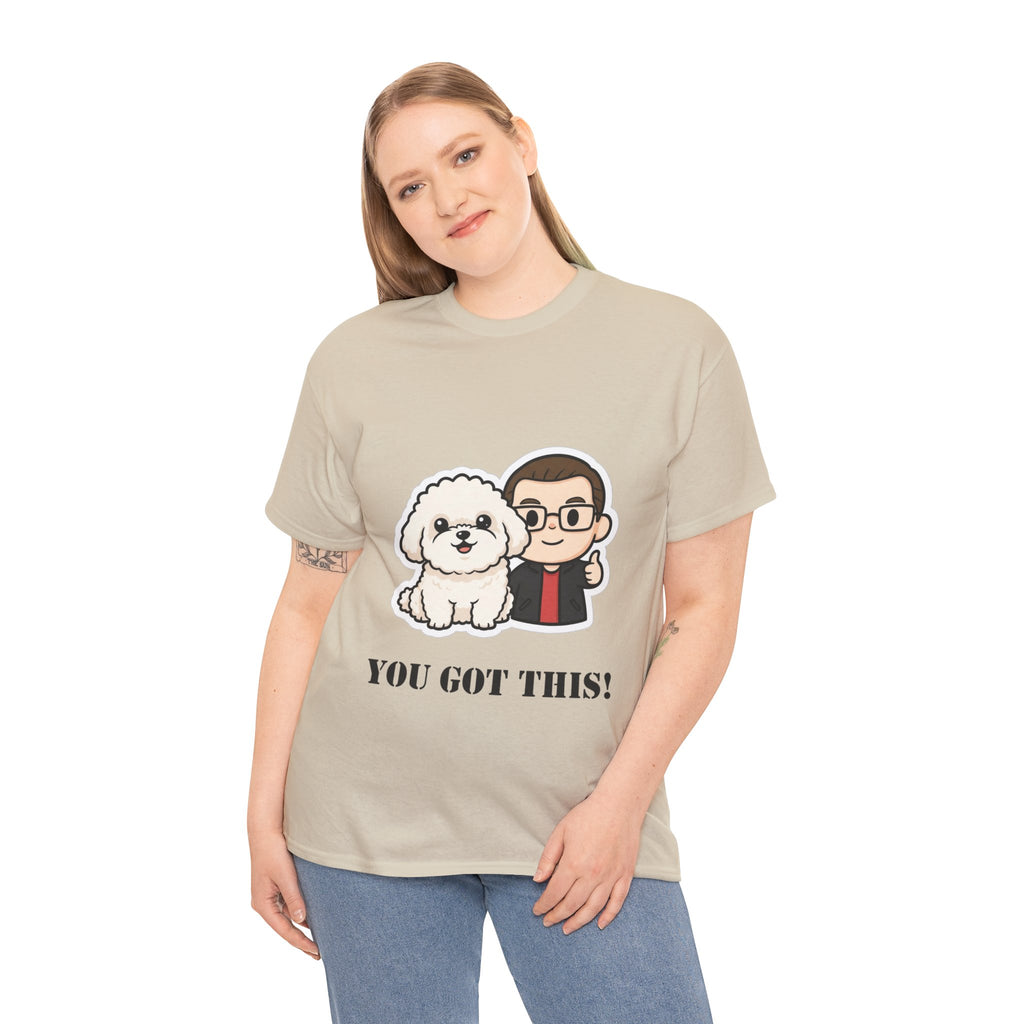 You Got This! Cute Dog & Person Motivational T‑Shirt