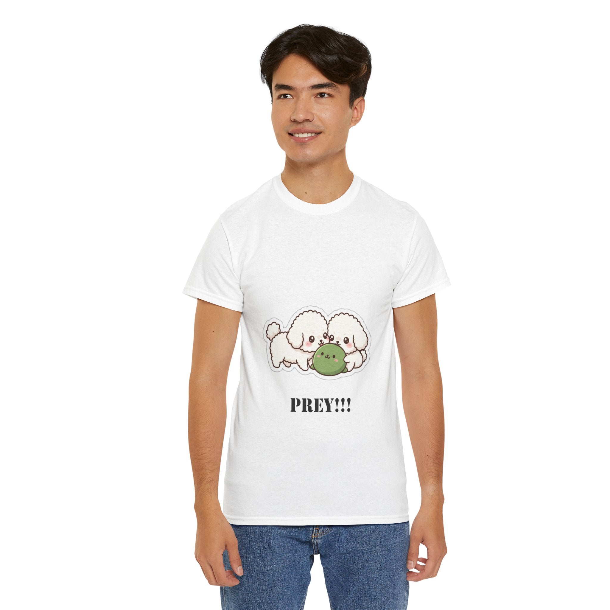 Cute Dogs Playing With Frog "PREY!!!" Tee