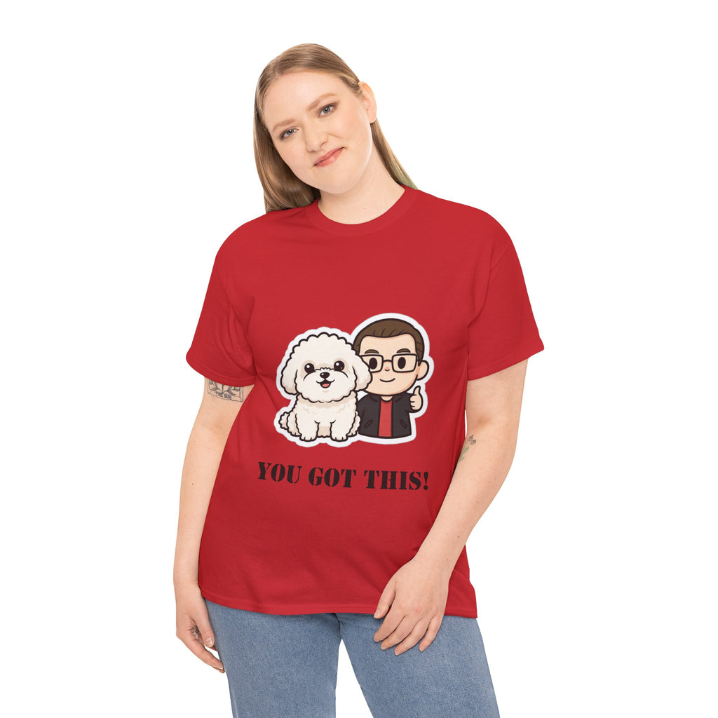 You Got This! Cute Dog & Person Motivational T‑Shirt
