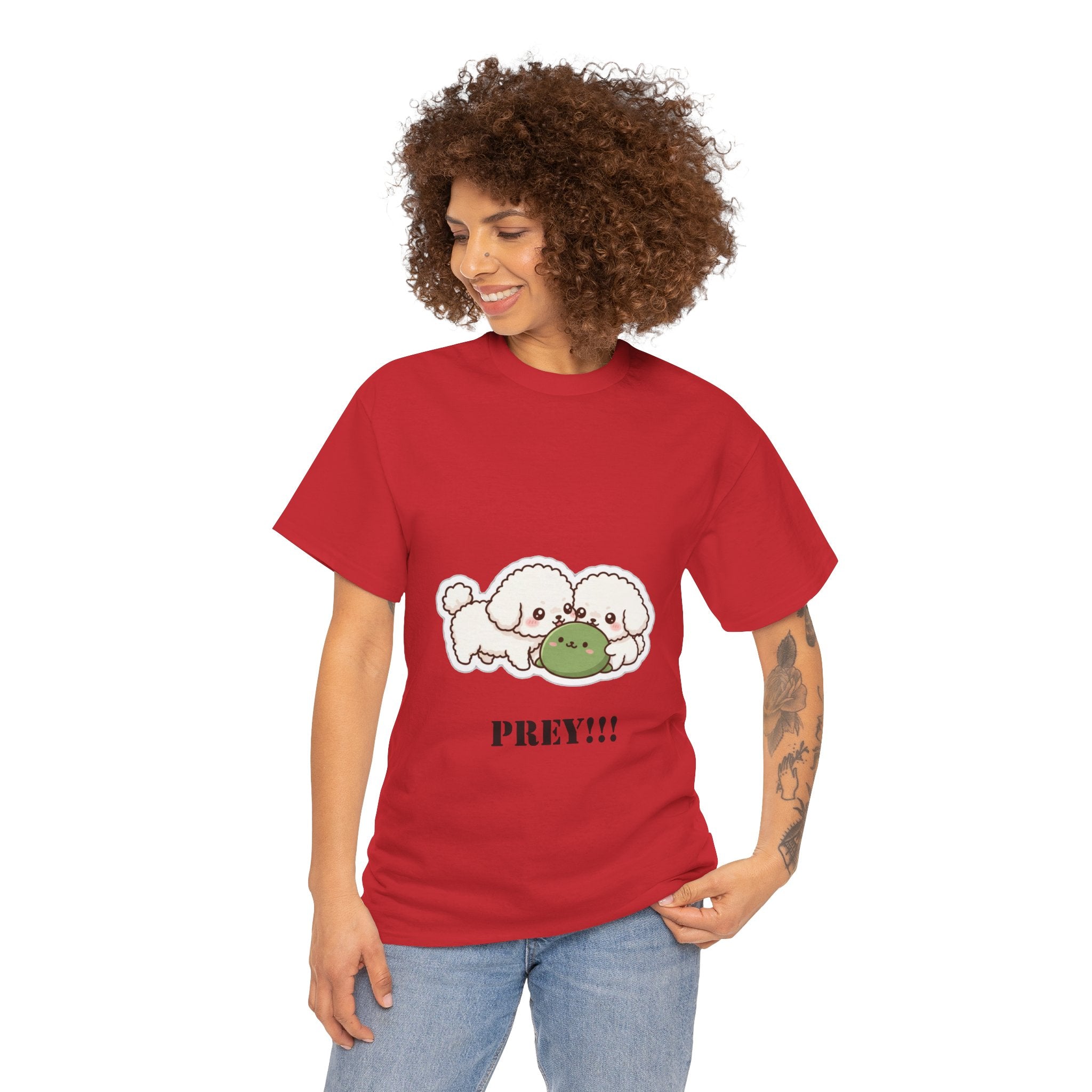 Cute Dogs Playing With Frog "PREY!!!" Tee