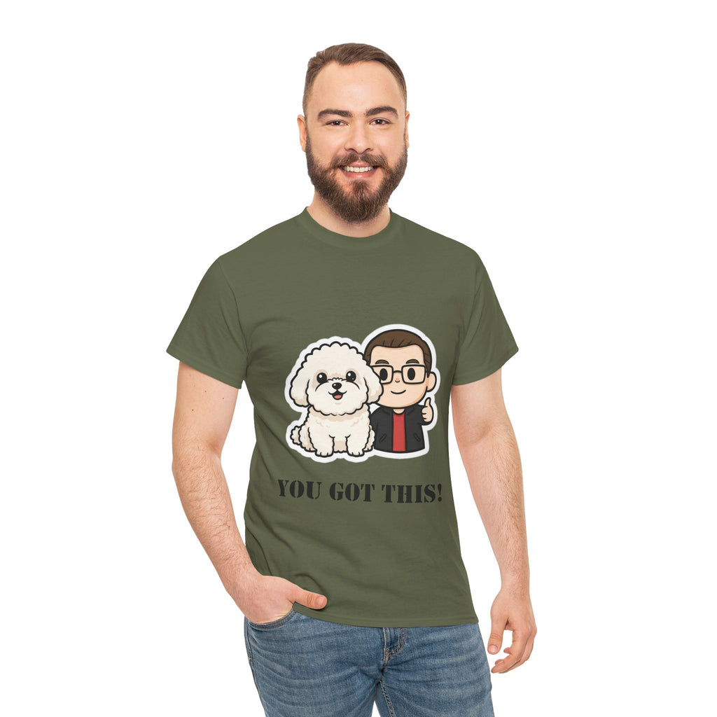 You Got This! Cute Dog & Person Motivational T‑Shirt