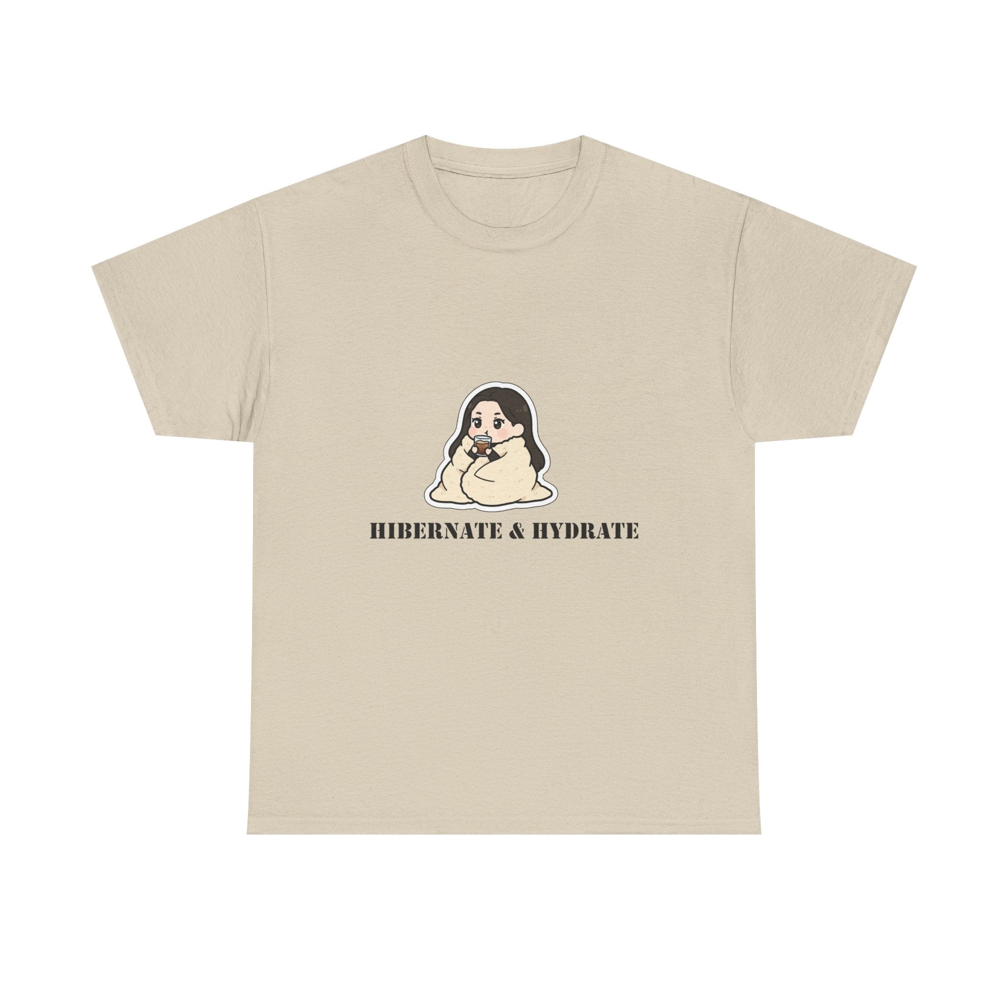 Hibernate & Hydrate Tee — Cozy Sloth Graphic T-Shirt
