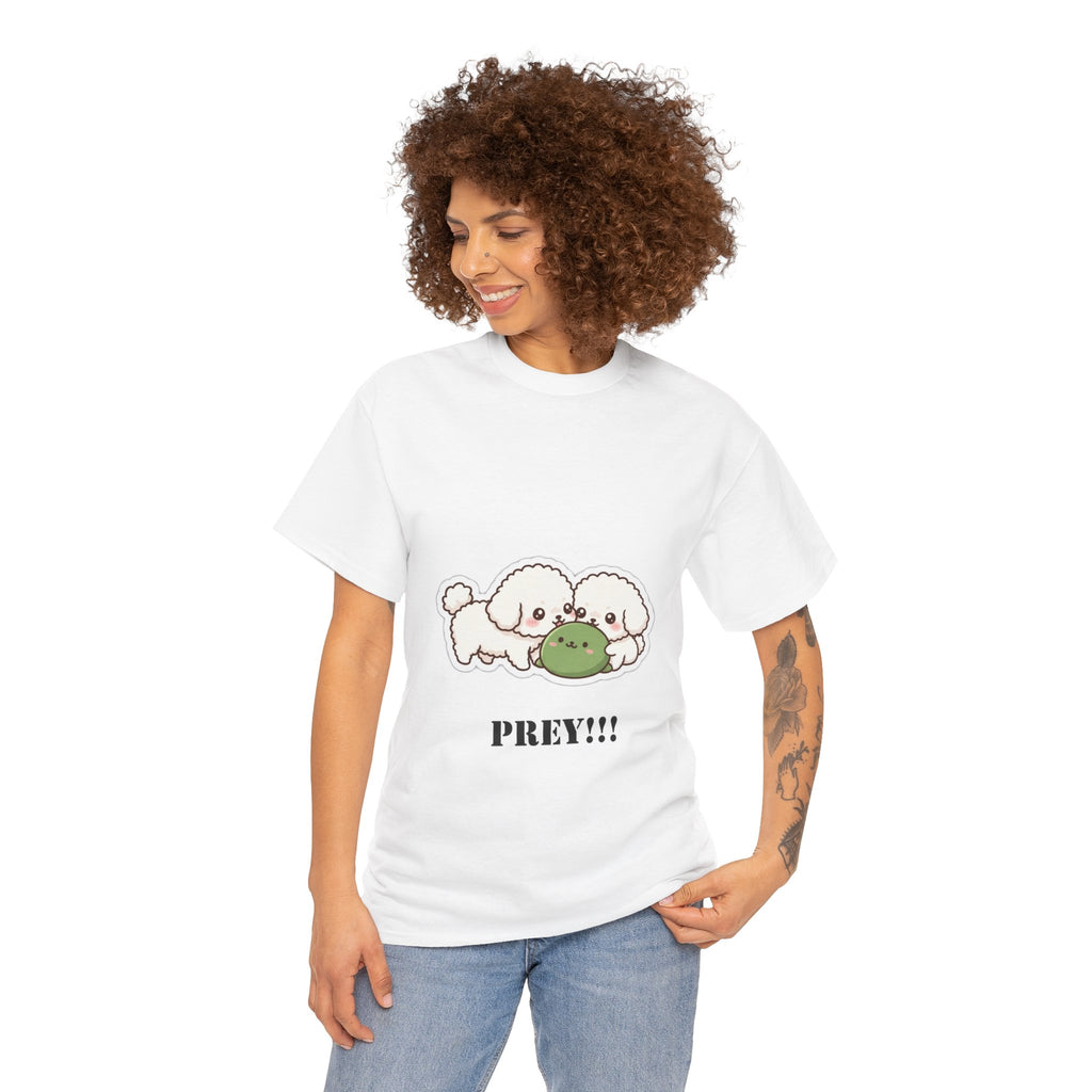 Cute Dogs Playing With Frog "PREY!!!" Tee
