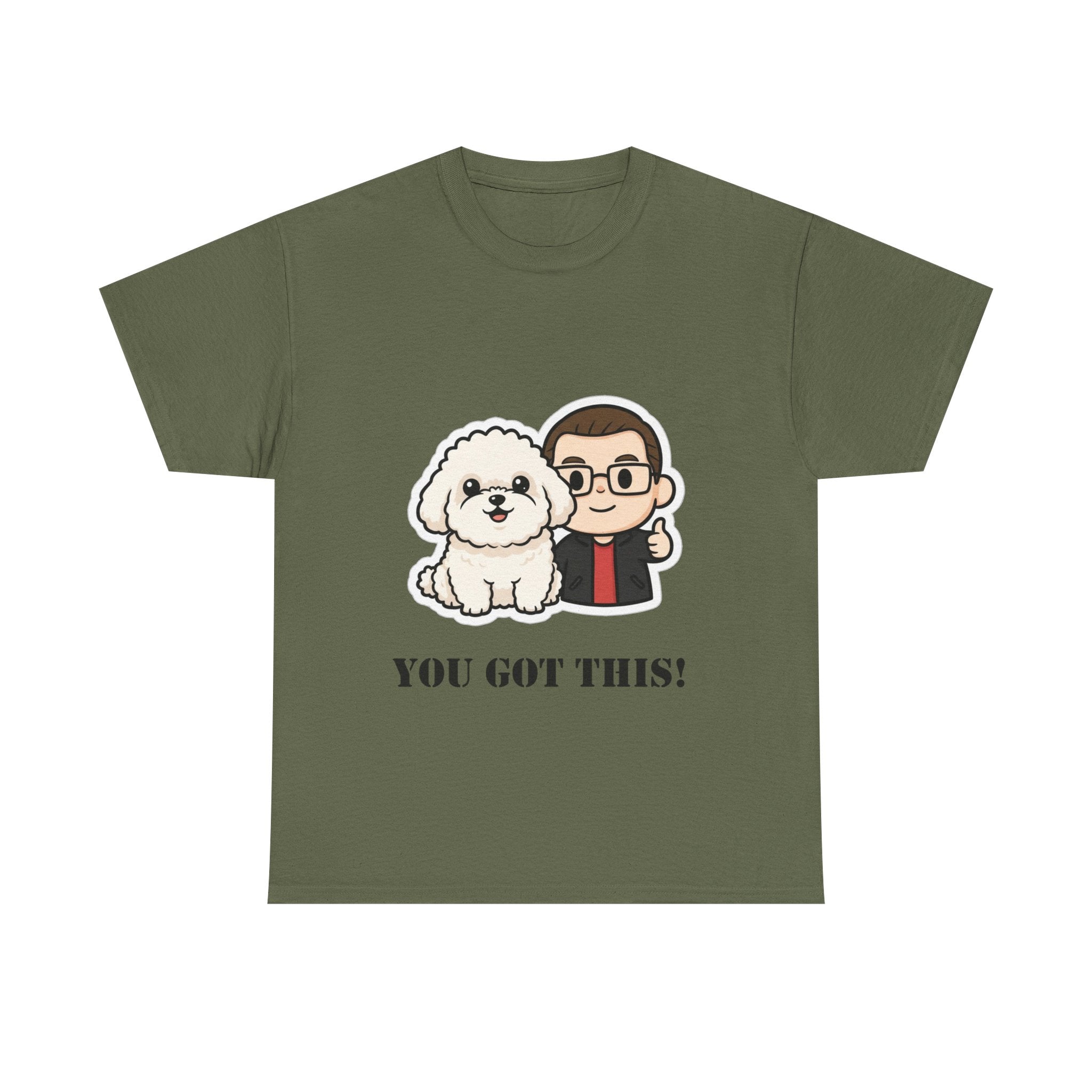 You Got This! Cute Dog & Person Motivational T‑Shirt