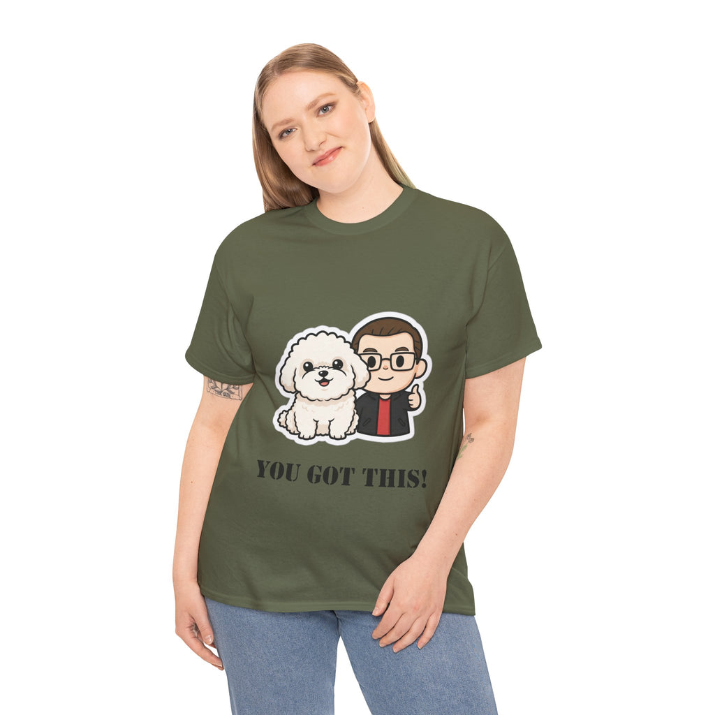 You Got This! Cute Dog & Person Motivational T‑Shirt